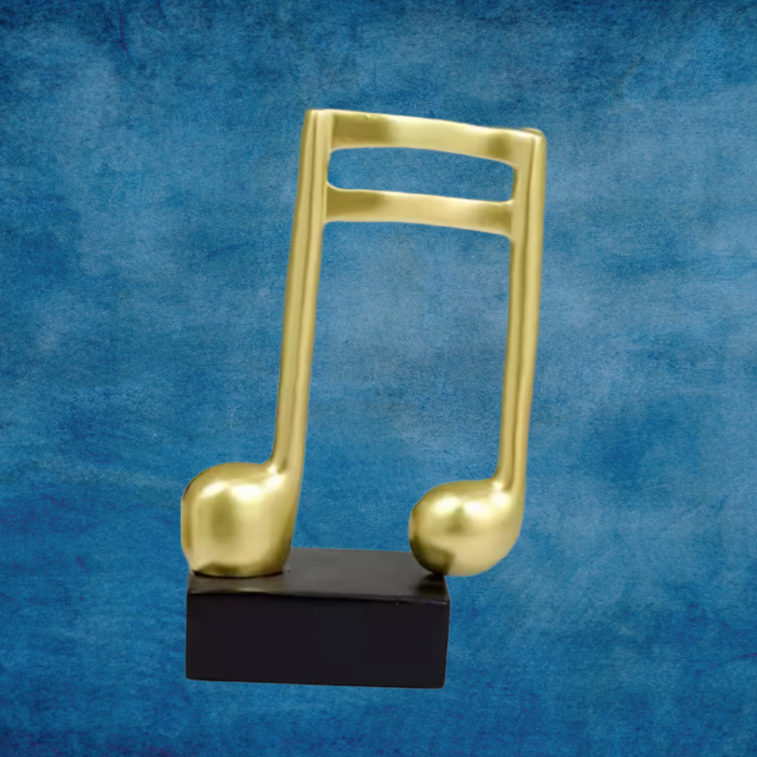 Musis Statue Golden Music Statues on Black Base (3 Piece Set) – Music2u.com.au