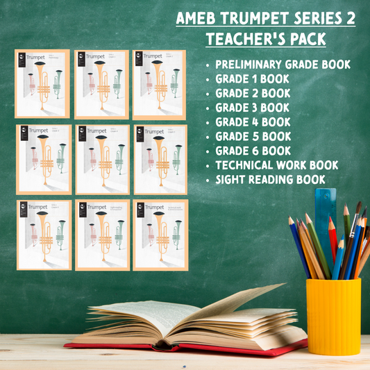 AMEB Trumpet Series 2 - Teacher's Pack C (Preliminary - Grade 3) + Technical & Sight Reading- 6 Books