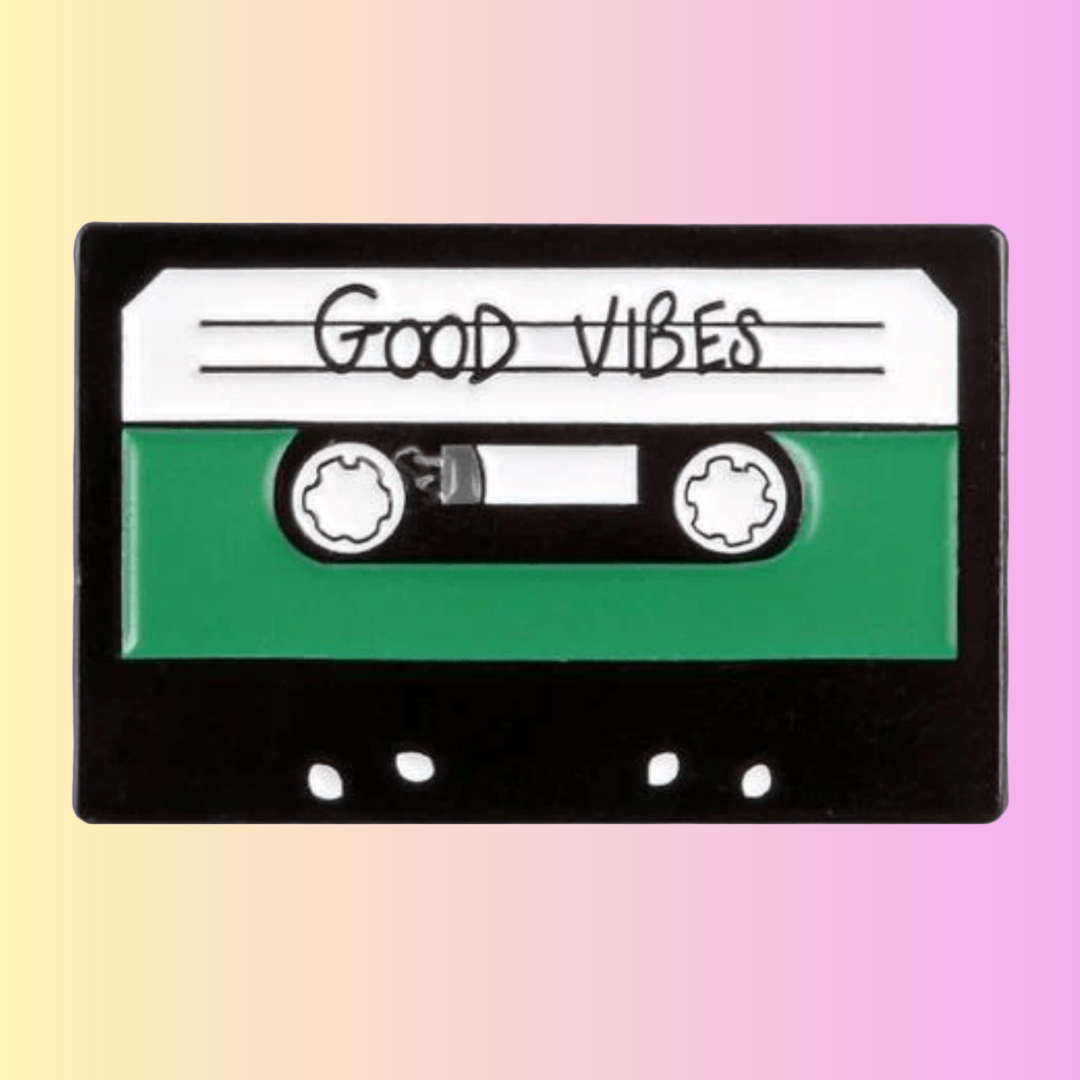 Good Vibes Cassette Enamel Pin