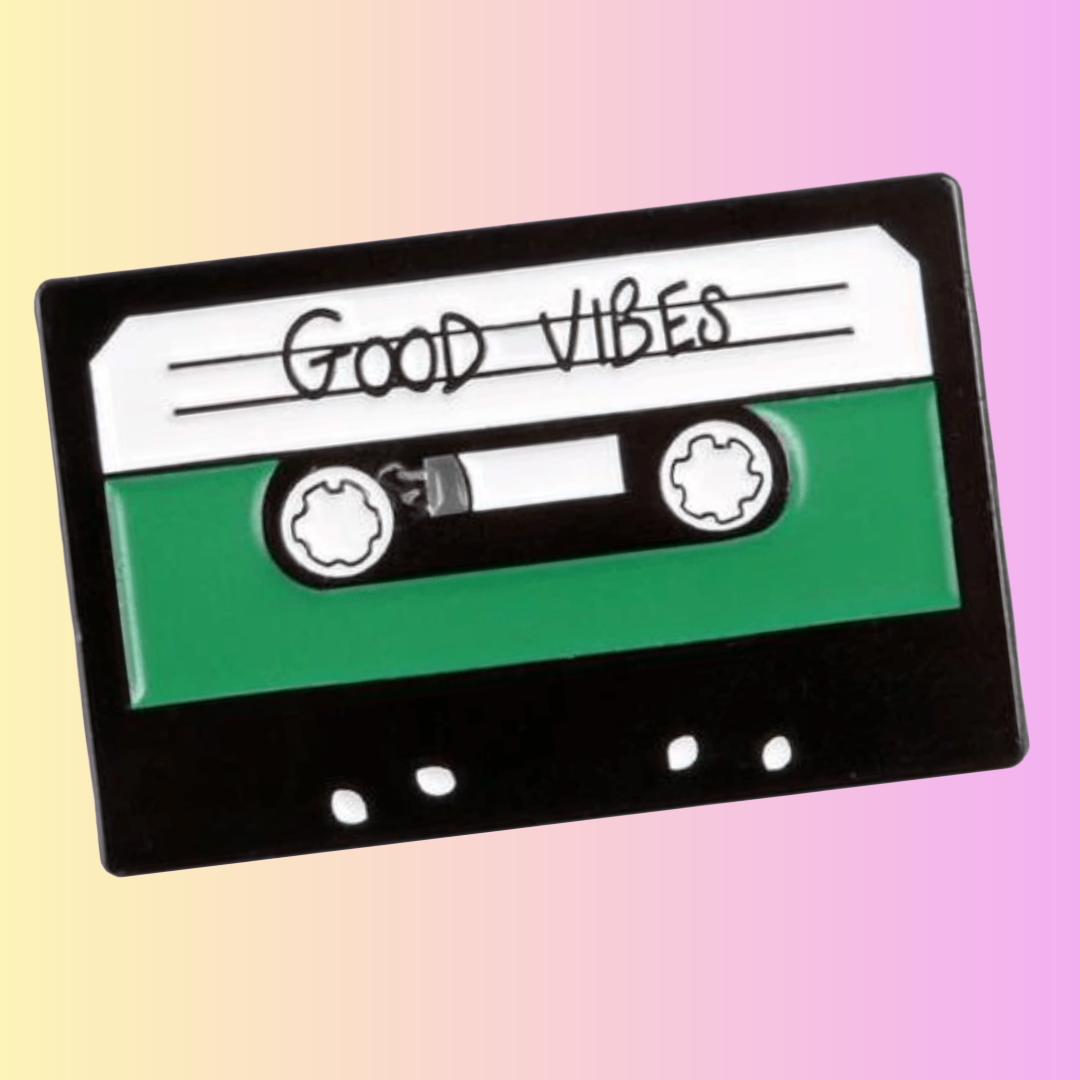 Good Vibes Cassette Enamel Pin