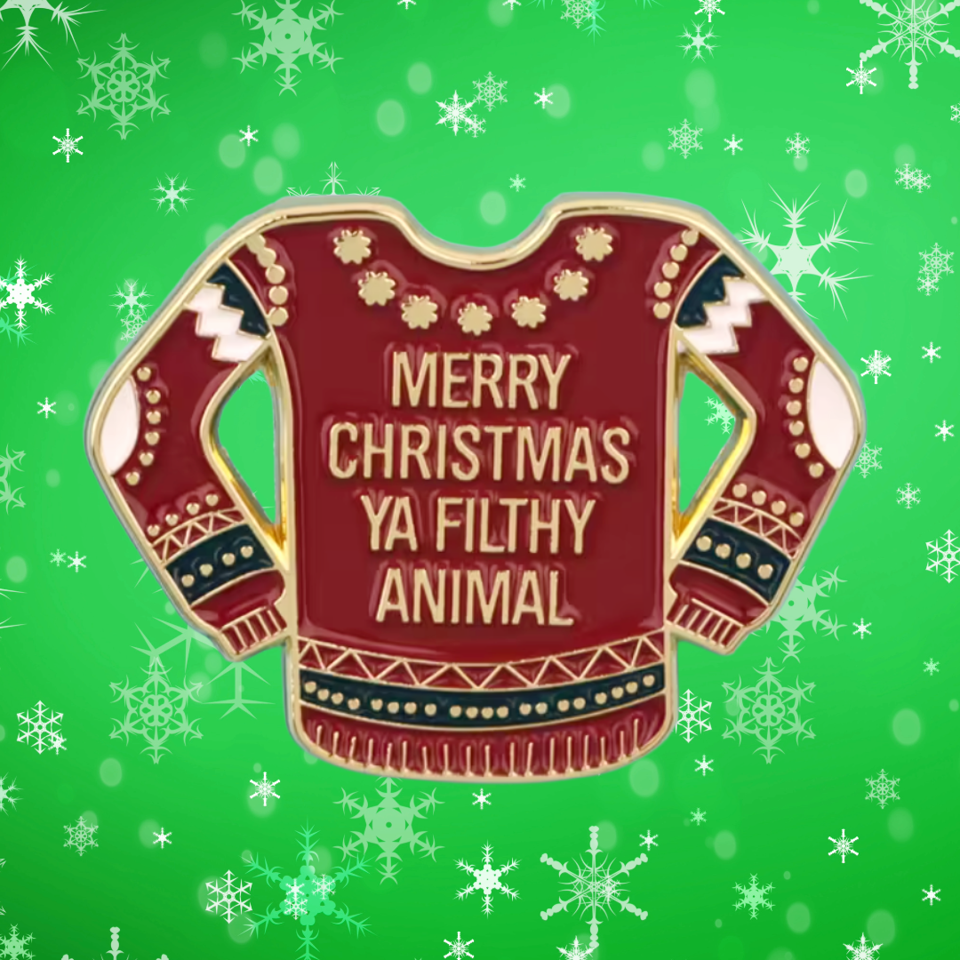 Merry Christmas Ya Filthy Animal - Home Alone Homage Enamel Pin