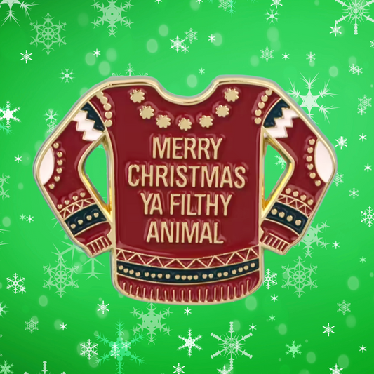 Merry Christmas Ya Filthy Animal - Home Alone Homage Enamel Pin