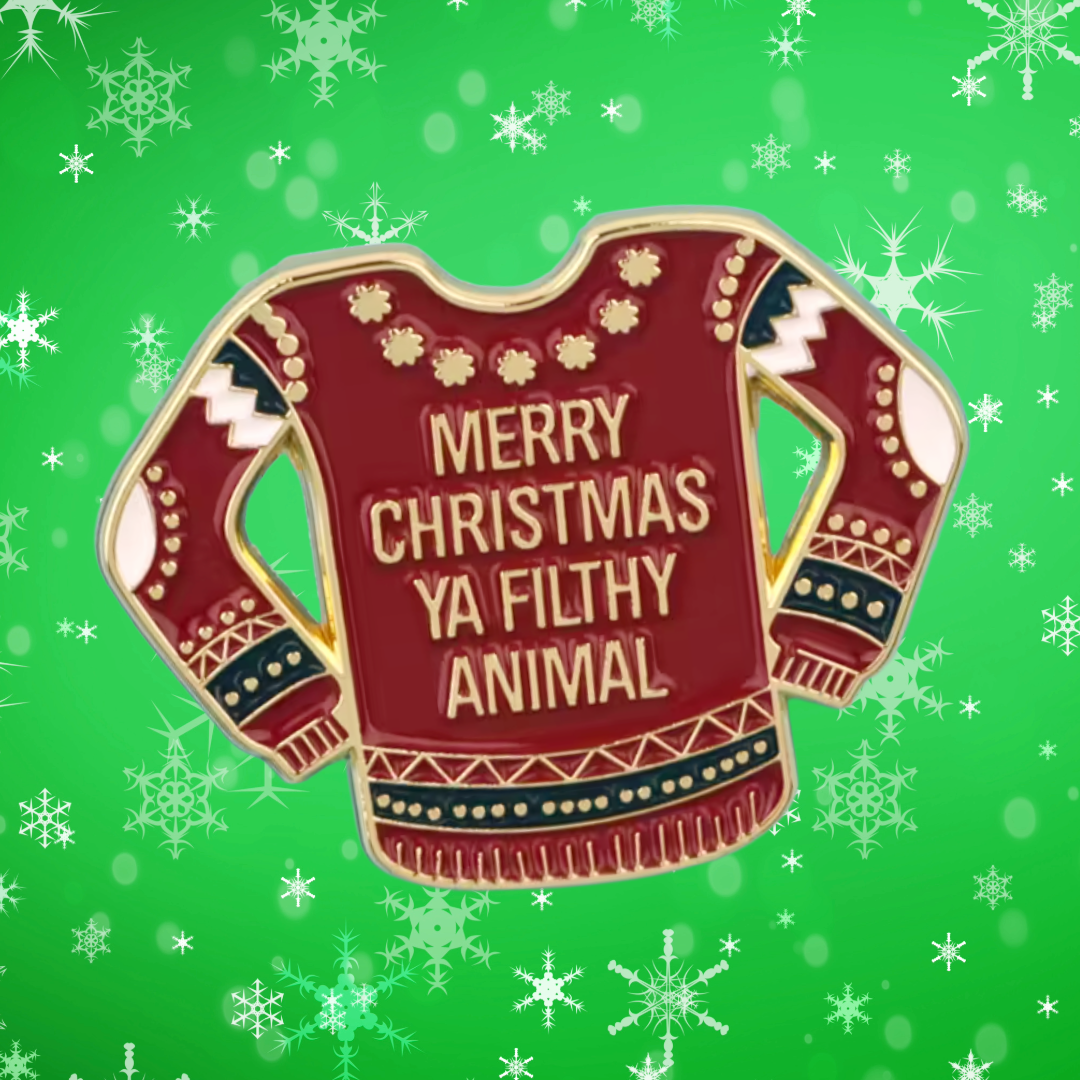 Merry Christmas Ya Filthy Animal - Home Alone Homage Enamel Pin
