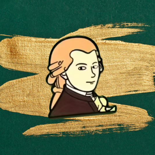 Mozart Cartoon Classical Musical Enamel Pin