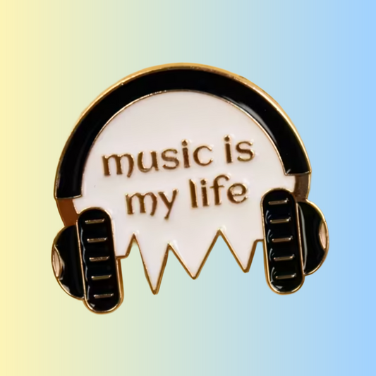 Music Is My Life - Headphones Enamel Pin