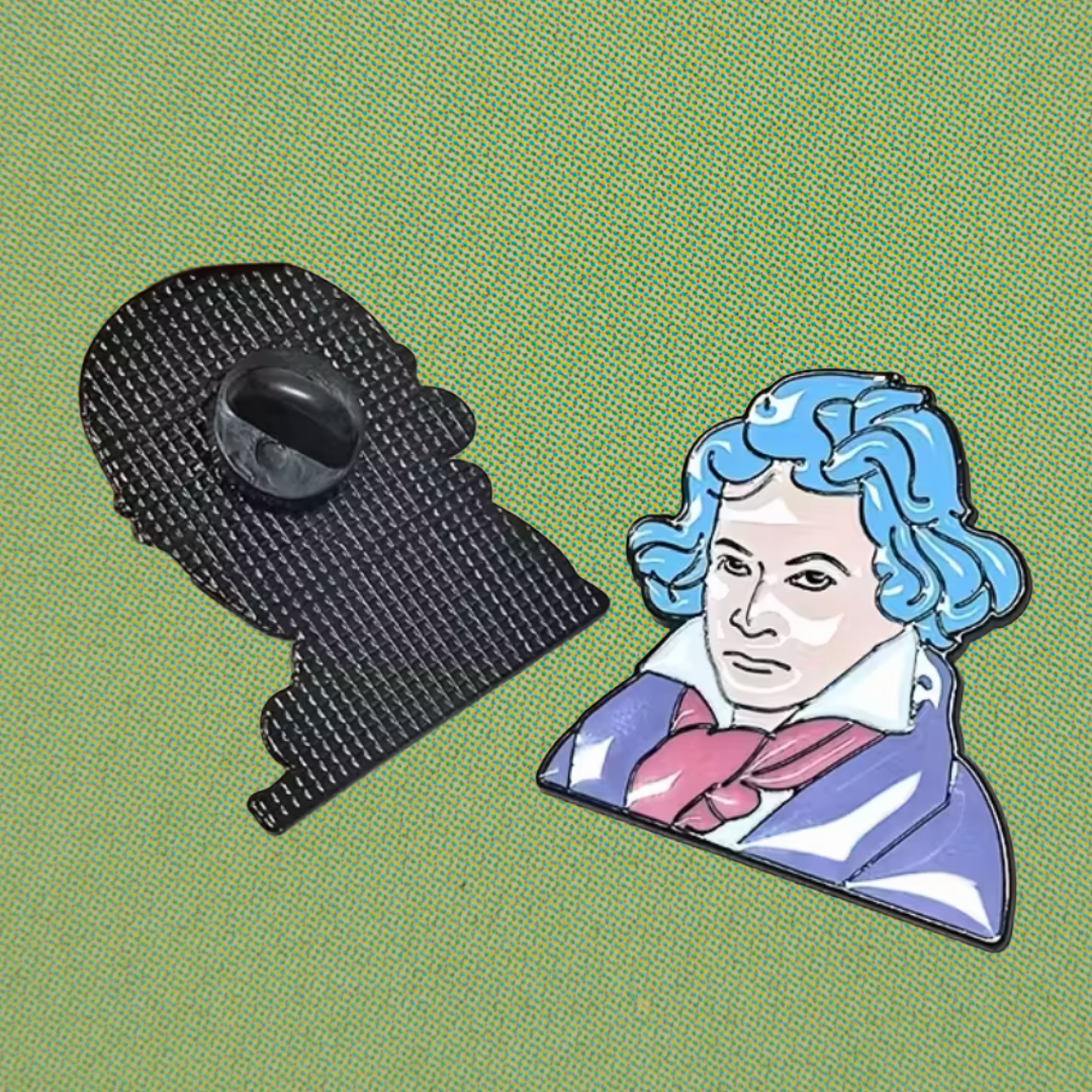 Beethoven Cartoon Classical Musical Enamel Pin