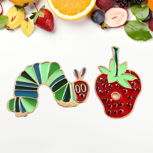 The Hungry Caterpillar and Strawberry - Enamel Pin