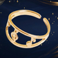Music Notes Adjustable Ring - Gold