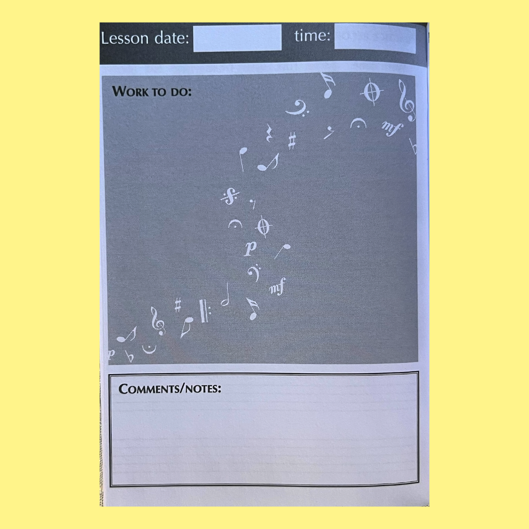 Piano Music Practice Book