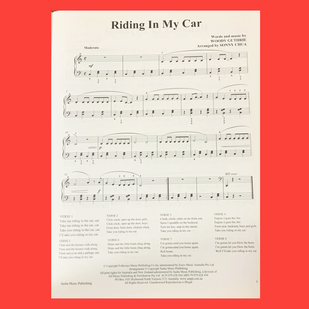 Sasha Plays Piano Beginner To Intermediate Book 1 (Missy Higgins, Powderfinger & more)