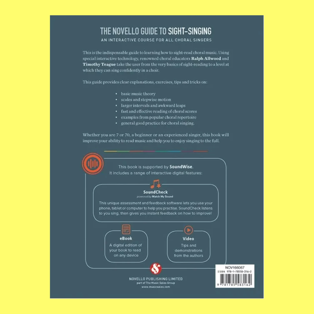 The Novello Guide To Sight Singing Book (Interactive Course for Choral Singers)