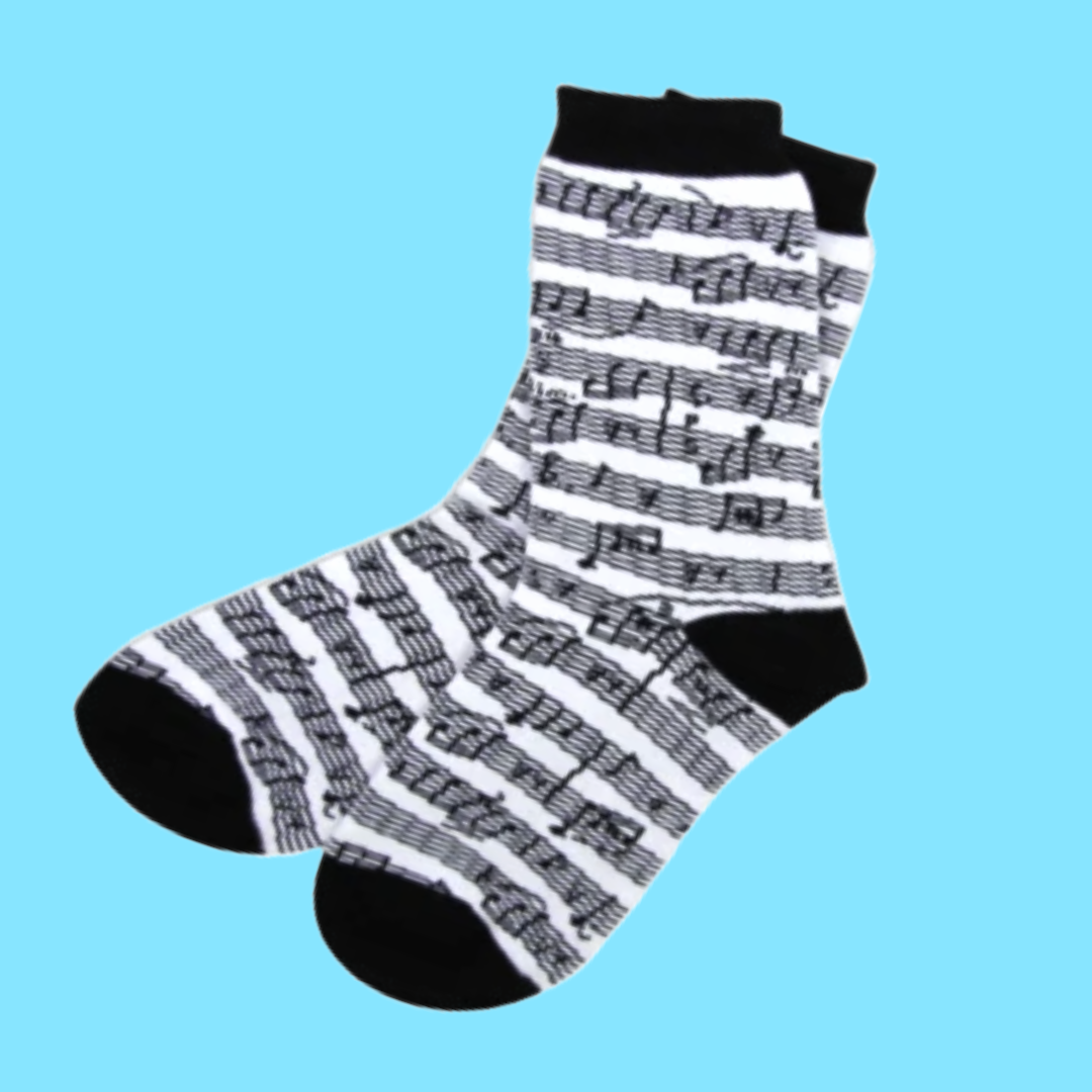 Black And White Sheet Music Socks – Music2u.com.au