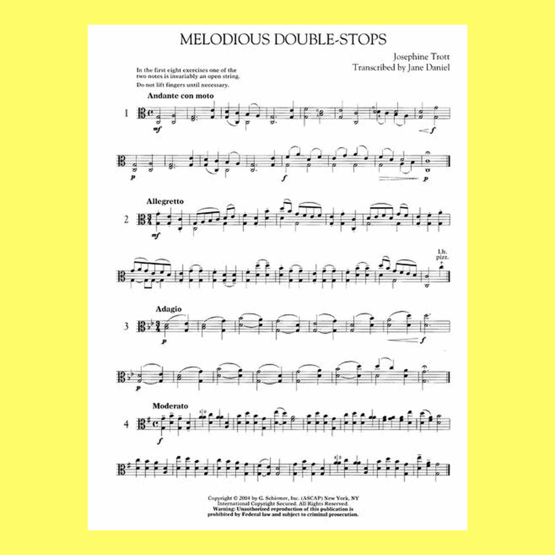 Josephine Trott - Melodious Double Stops- Viola Book 1
