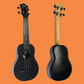 Flight TUS35 ABS Travel Soprano Black Ukulele with Gig Bag