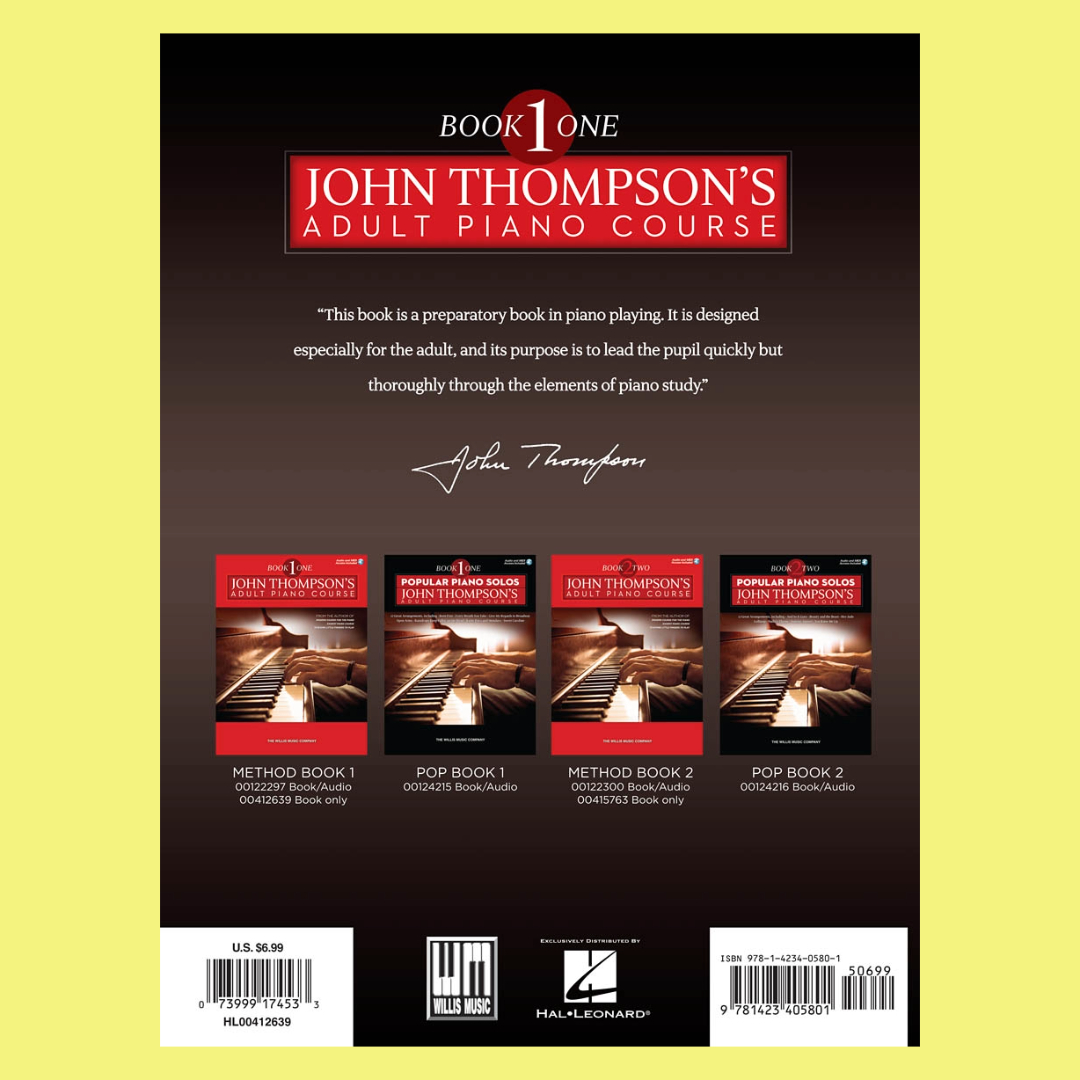 John Thompson's Adult Piano Course - Book 1