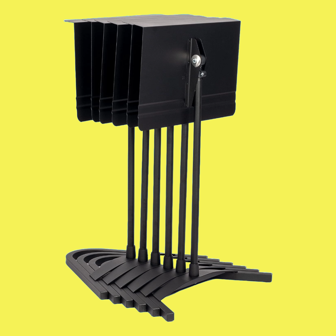 Manhasset Harmony Concertino Short Shaft Stand with Aluminium Desk in Black - Box Of 6 Stands