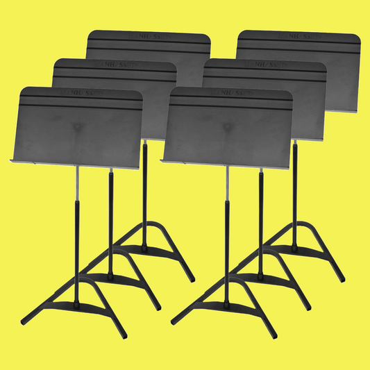 Manhasset Harmony Concertino Short Shaft Stand with Aluminium Desk in Black - Box Of 6 Stands