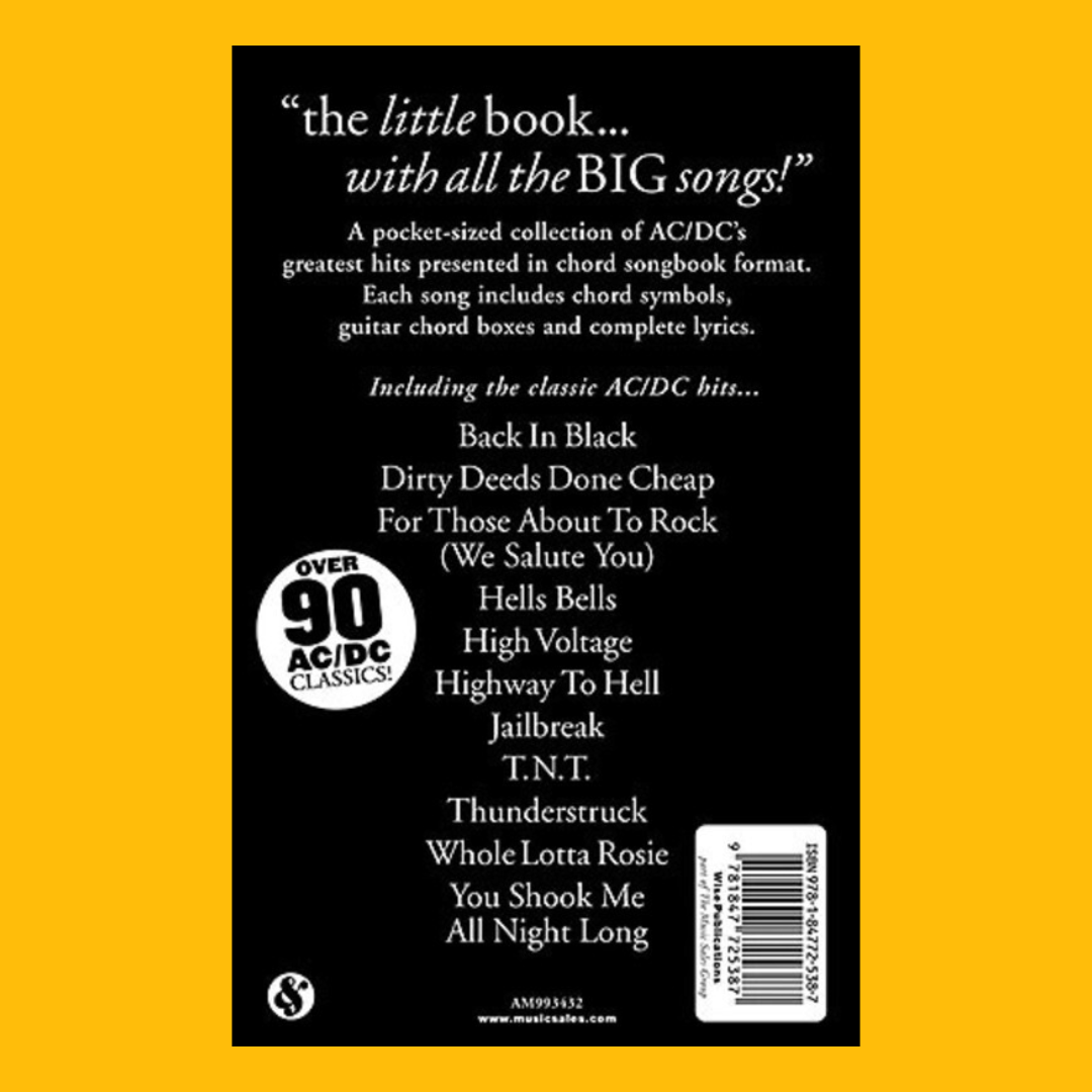 The Little Black Book Of AC/DC  For Guitar - 90 Songs