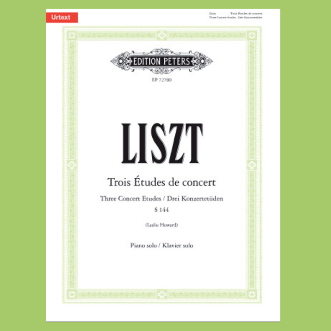 Lizst - Trois √âtudes de concert (Piano 2 Hands) Instrumental Solo Book