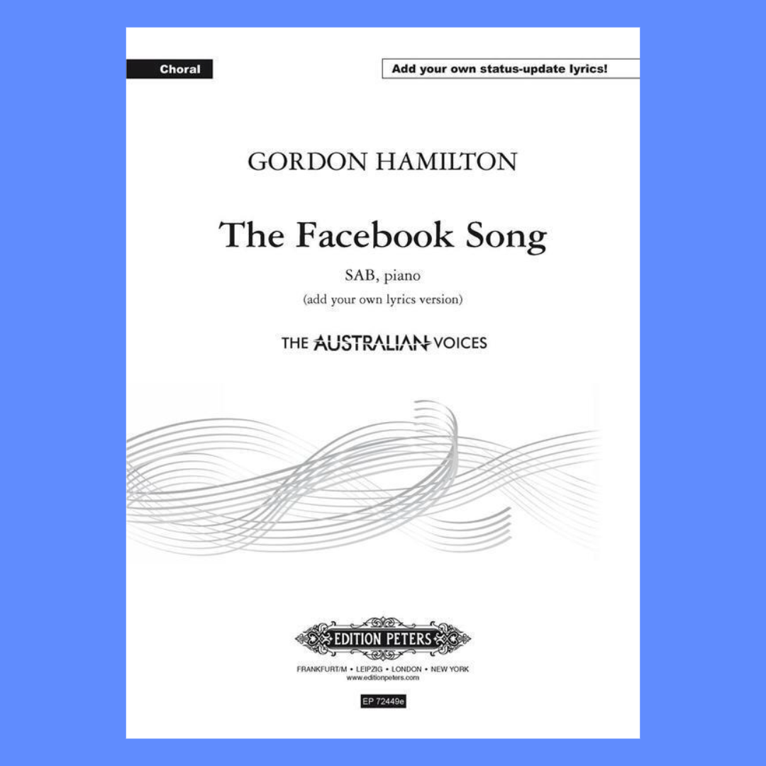 Choral Sheet Music - The Facebook Song - SAB & Piano Add Your Own Lyrics Version