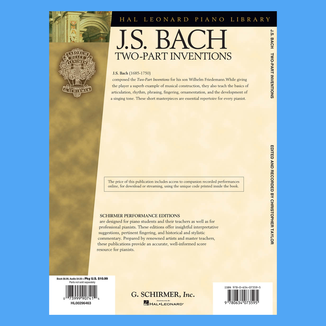 J.S Bach - Two Part Inventions Book
