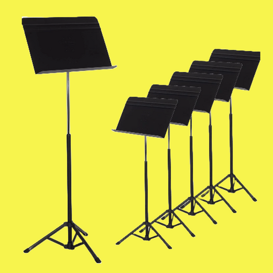 Manhasset Collapsible Voyager Music Stand with ABS Desk in Black - Box of 6 Stands
