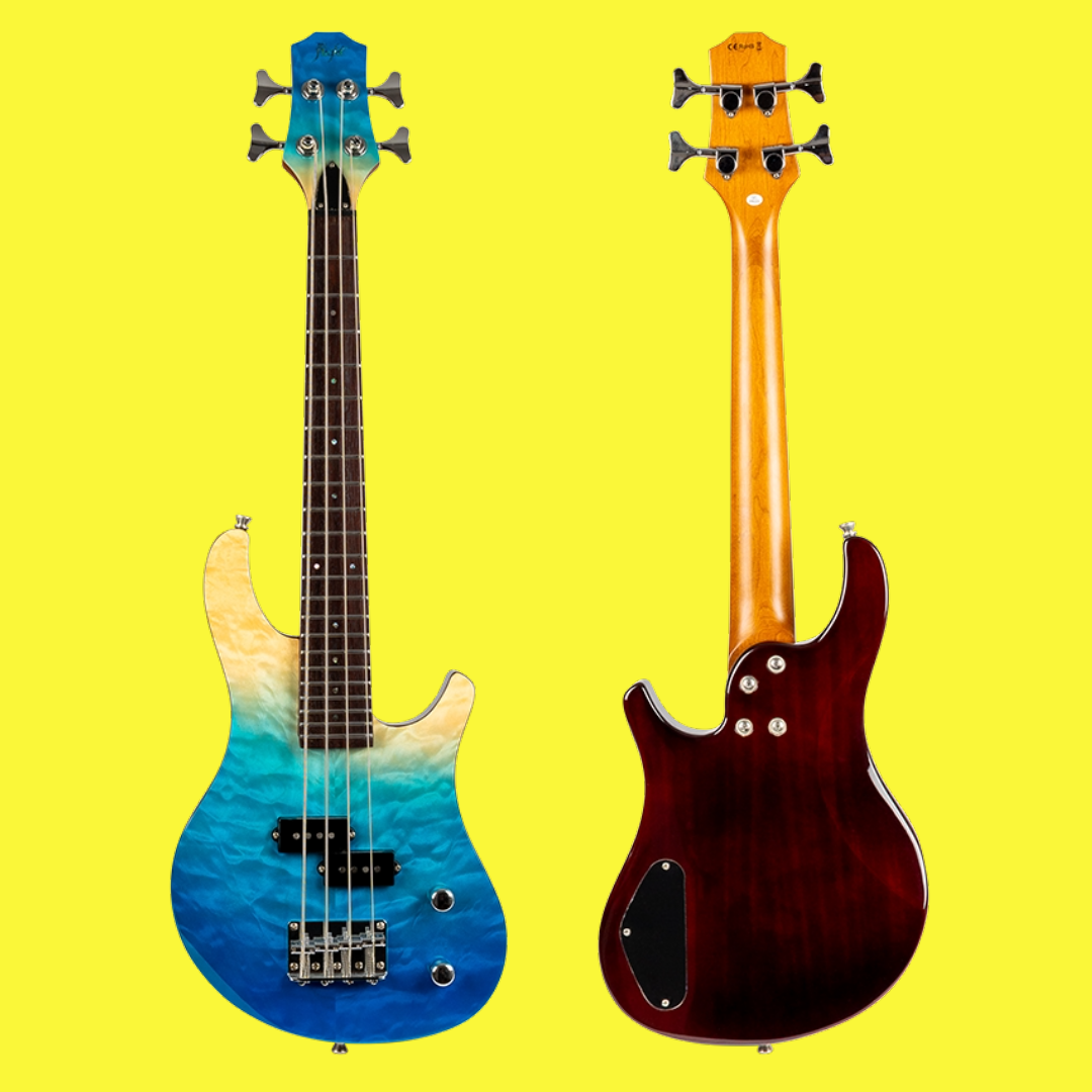 Flight - Mini Bass Solid Body Electric Bass Ukulele with Padded Gig Bag (New Release)