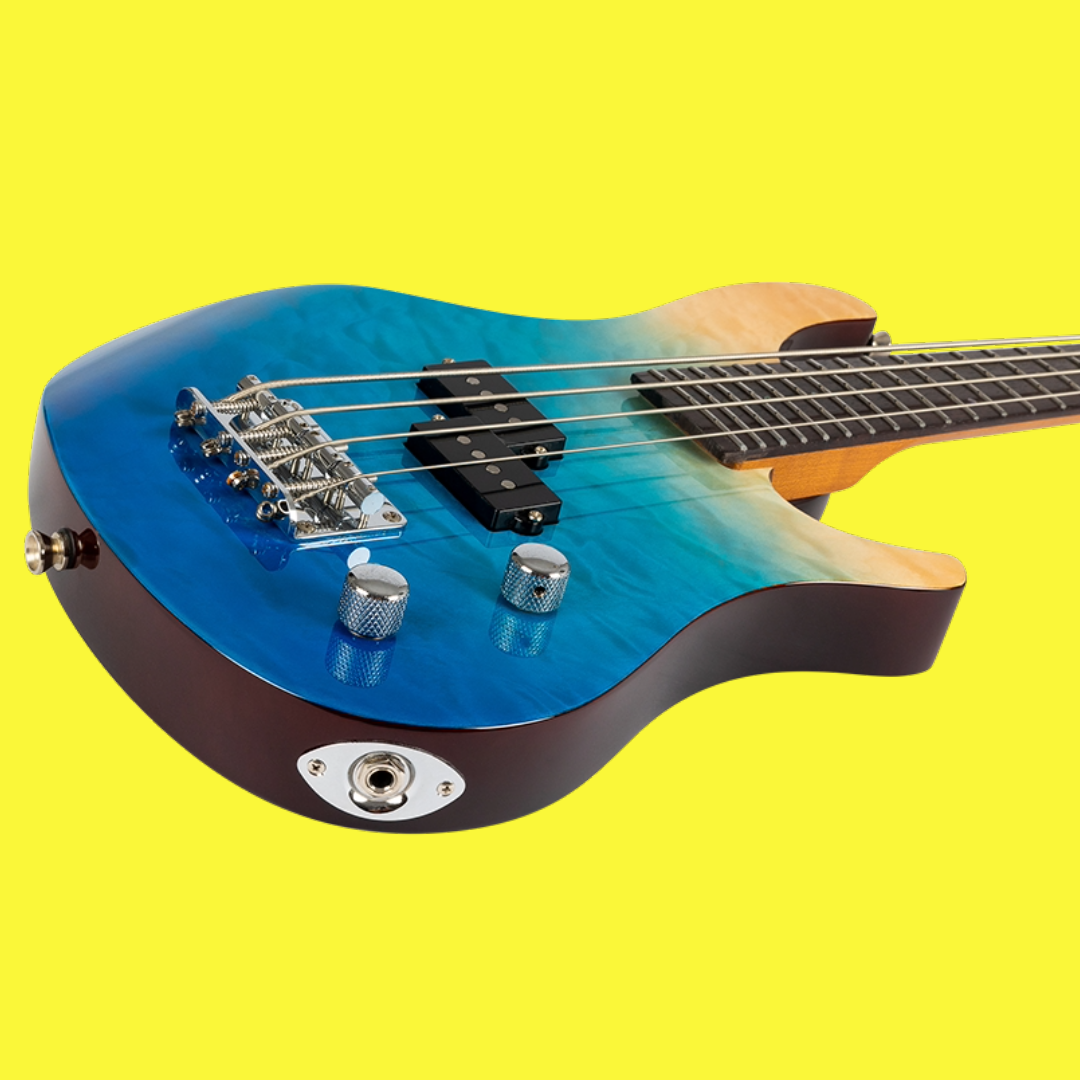 Flight - Mini Bass Solid Body Electric Bass Ukulele with Padded Gig Bag (New Release)