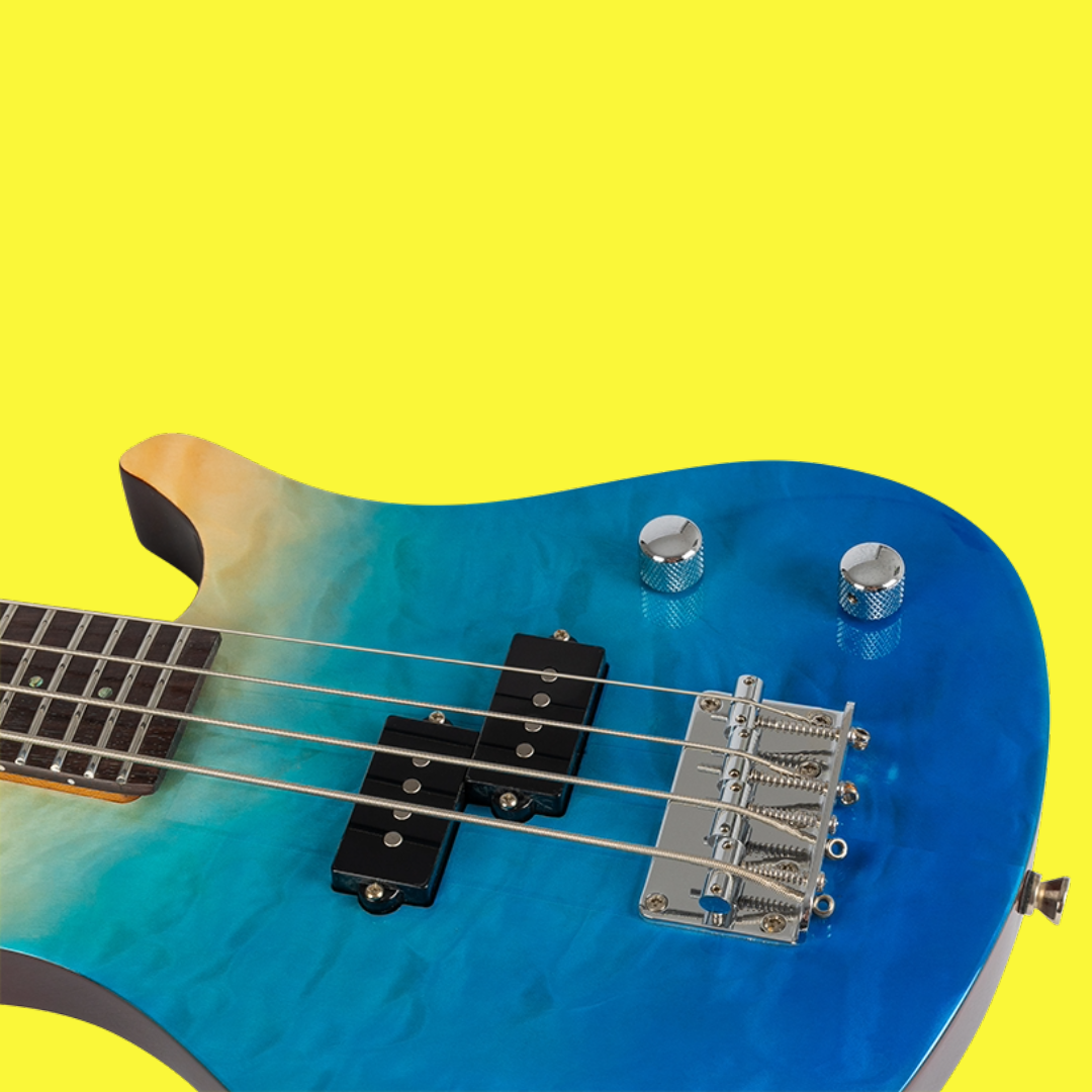 Flight - Mini Bass Solid Body Electric Bass Ukulele with Padded Gig Bag (New Release)