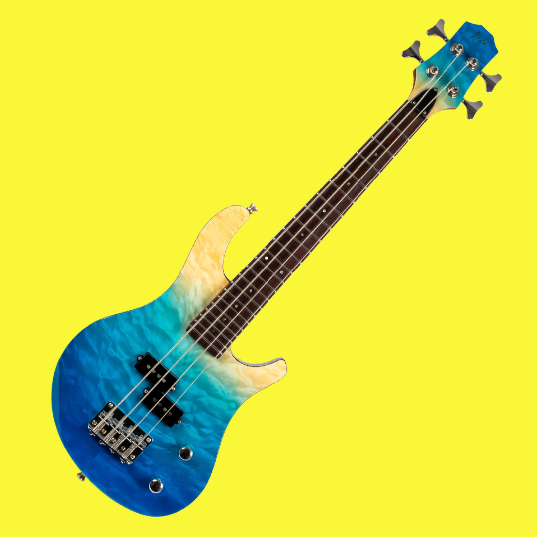 Flight - Mini Bass Solid Body Electric Bass Ukulele with Padded Gig Bag (New Release)
