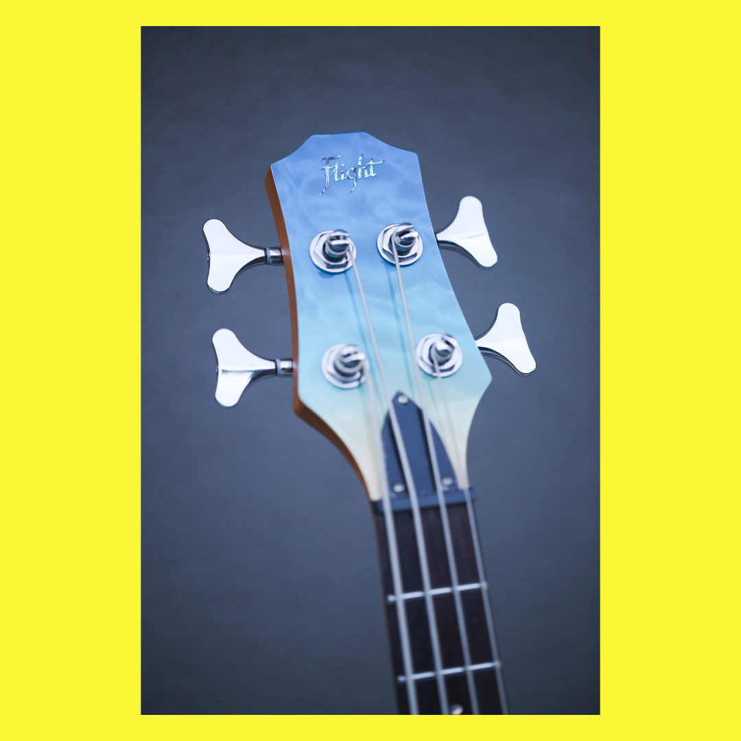 Flight - Mini Bass Solid Body Electric Bass Ukulele with Padded Gig Bag (New Release)