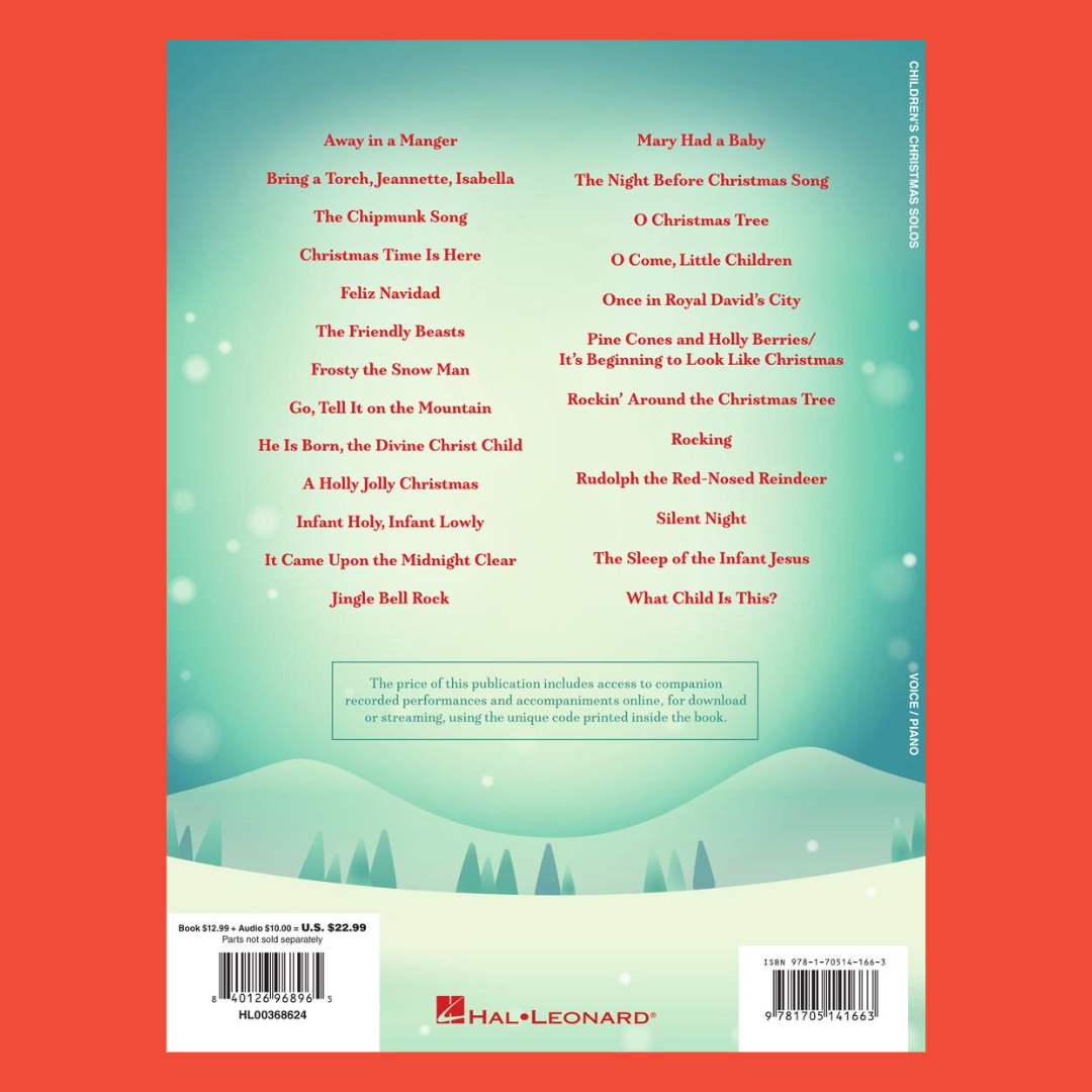 Children's Christmas Vocal Solos Book with Piano Accompaniment Tracks