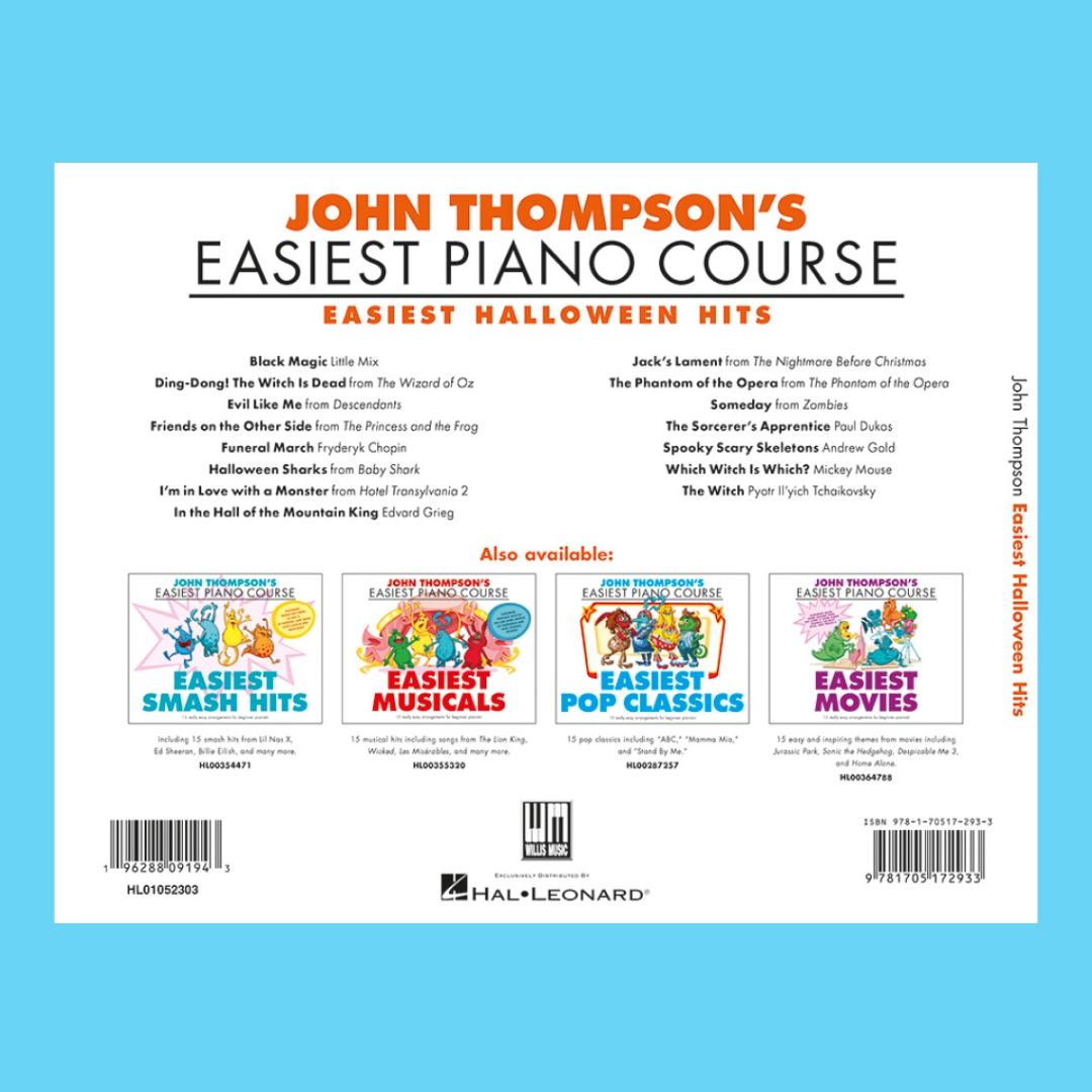 John Thompson's Easiest Piano Course - Easiest Halloween Hits Book