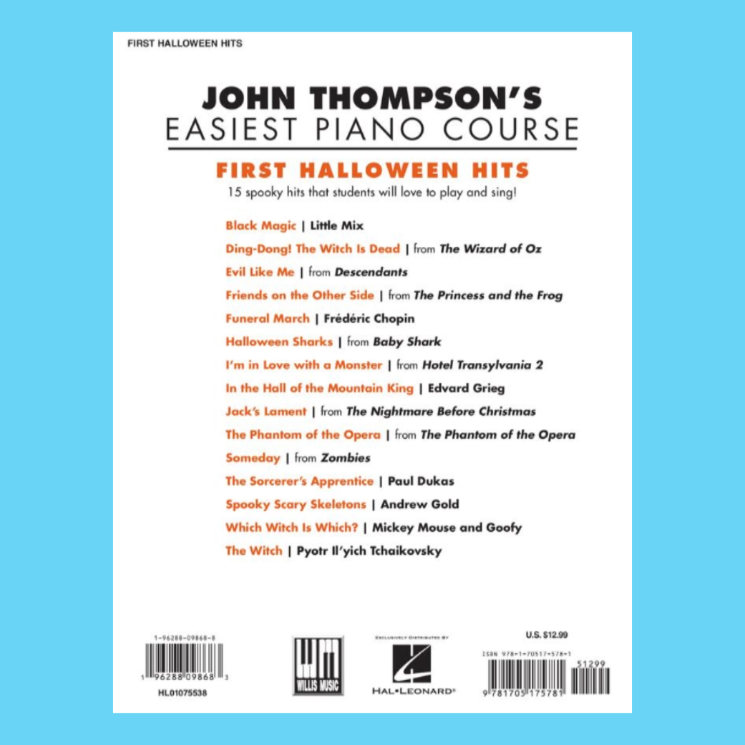 John Thompson's Easiest Piano Course - First Halloween Hits Book