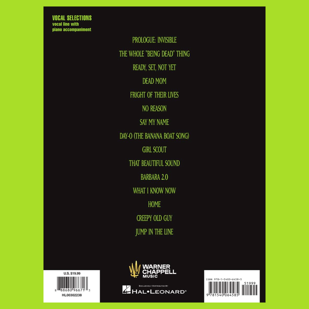 Beetlejuice The Musical - Piano/ Vocal Selections Songbook