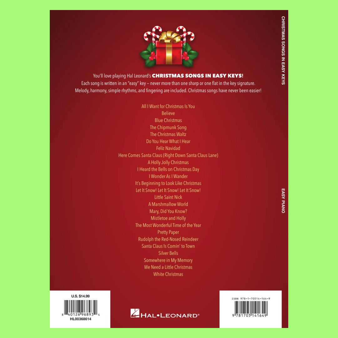 Christmas Songs In Easy Keys - Easy Piano Songbook