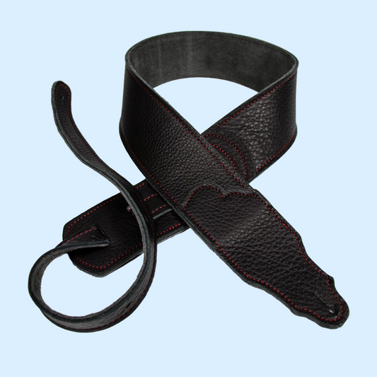 Franklin Original 2.5" Black Glove Leather with Red Stitching