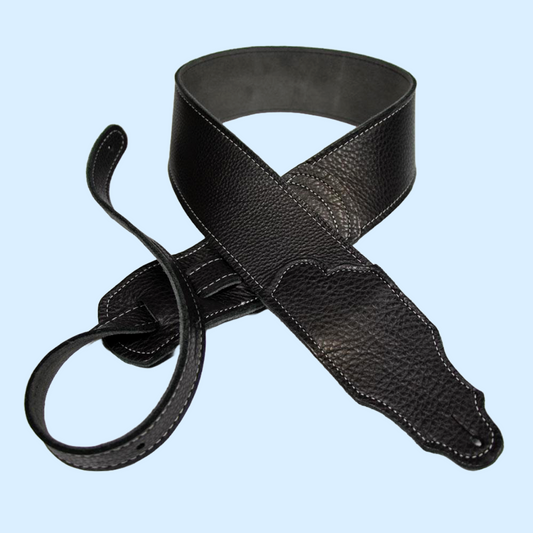 Franklin Original 2.5" Black Glove Leather with Silver Stitching