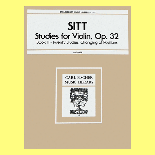 Hanz Sitt - Studies For Violin Op 32 Nos 41-60 Book 3