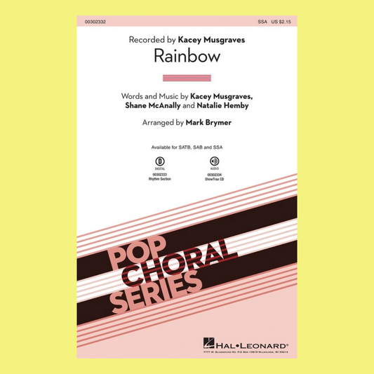 Kasey Musgraves Rainbow - Soprano 1, Soprano 2, Alto Voicing Sheet Music