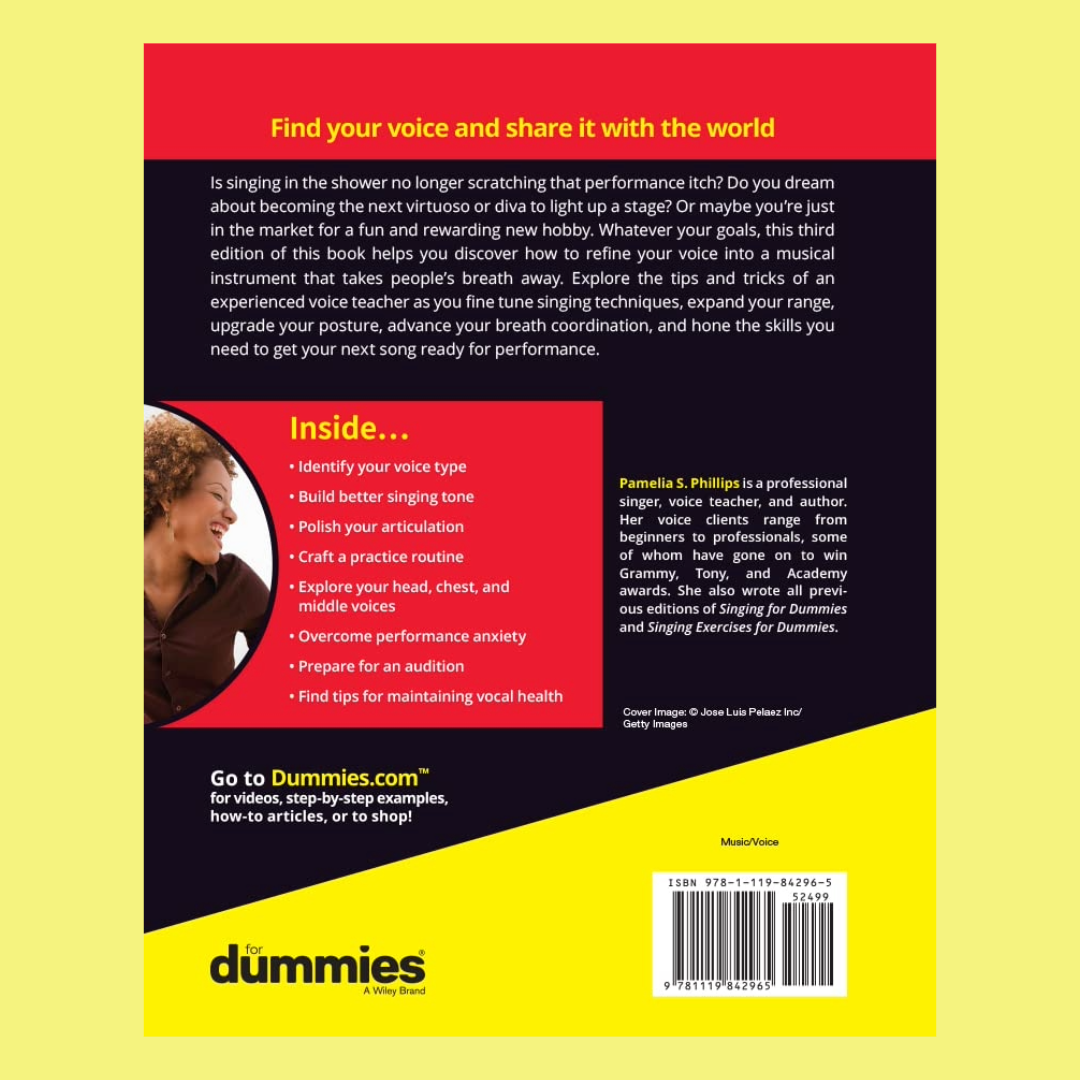 Singing for Dummies Book (3rd Edition)