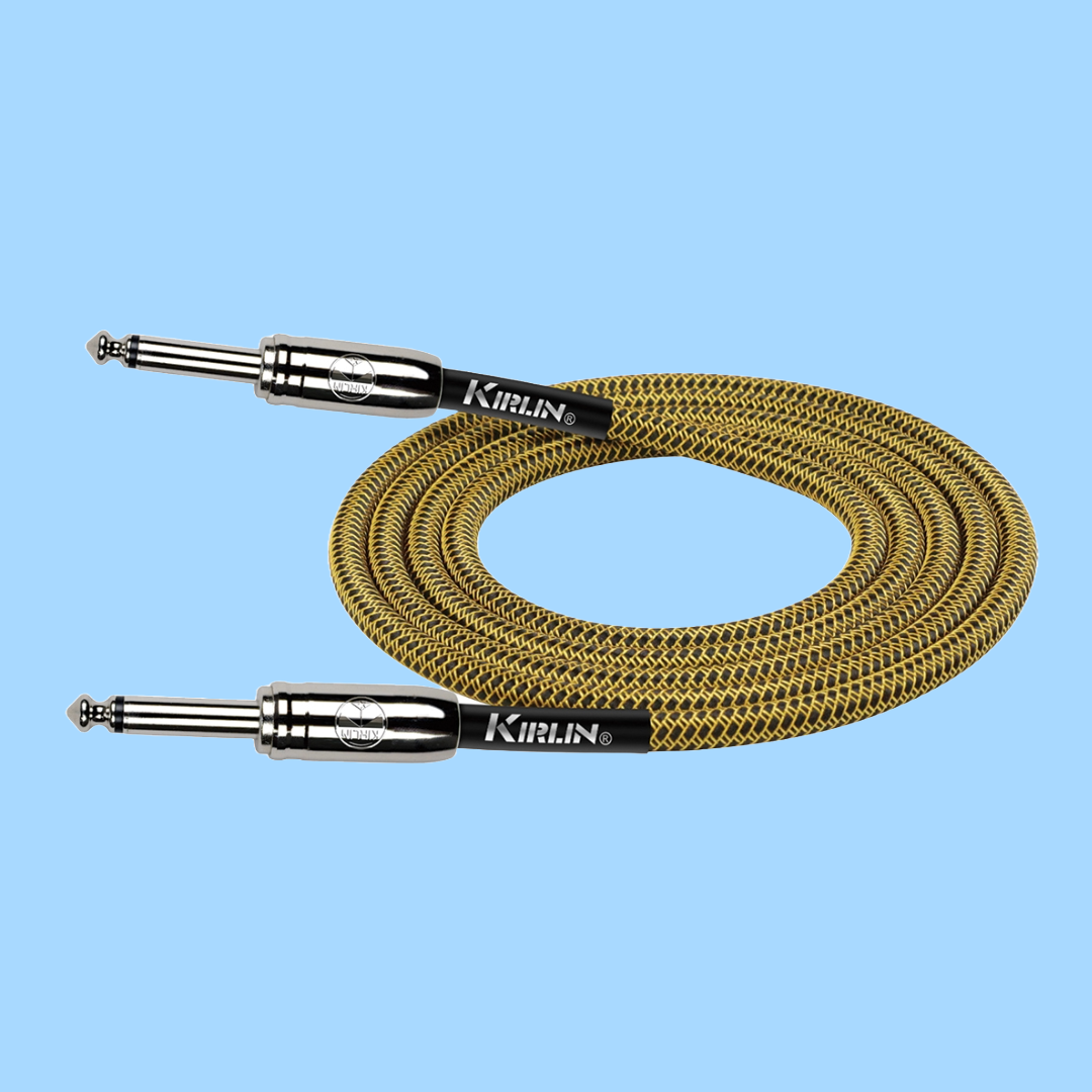 Kirlin 10ft Tweed Entry Woven Instrument Cable with Chrome Ends