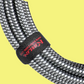 Kirlin 20ft Black Entry Woven Instrument Cable RA - Straight with Chrome Ends
