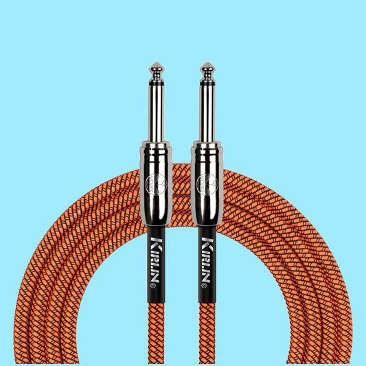 Kirlin 20ft Orange Entry Woven Instrument Cable