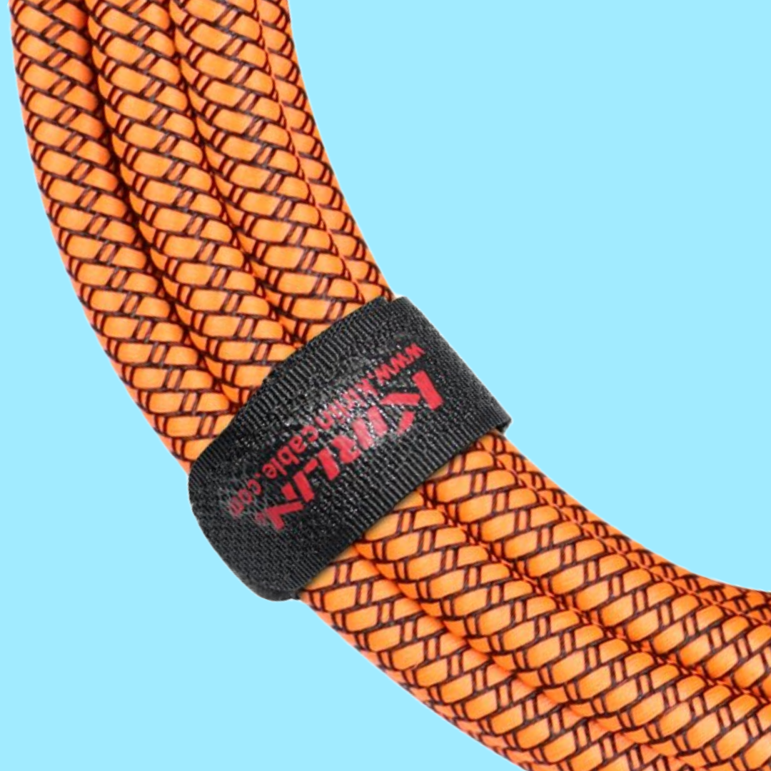 Kirlin 20ft Orange Entry Woven Instrument Cable