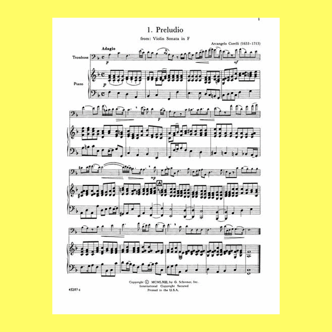 Solos For The Trombone Player with Piano Accompaniment Book