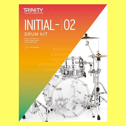 Trinity Drum Kit Exam Pieces - Initial-Grade 2 Book (2020-2023)