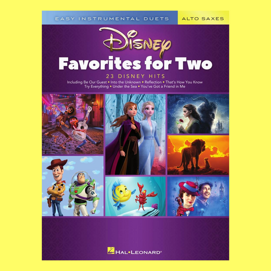 Disney Favorites For Two For 2 Alto Saxophones Book