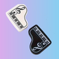Mini Piano Black and White Eraser 2 Pack