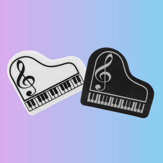 Mini Piano Black and White Eraser 2 Pack